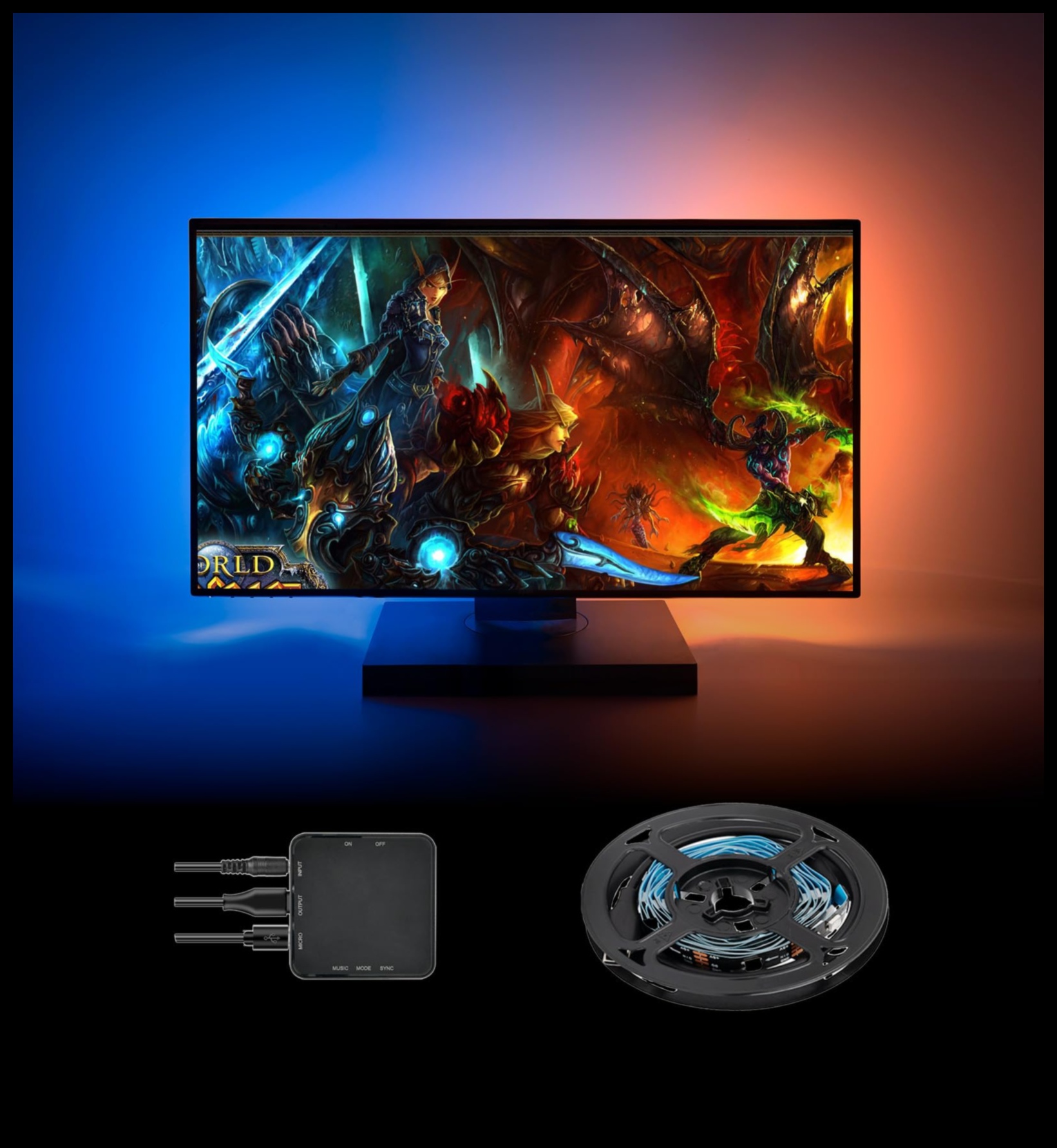 Vizuālā simfonija: monitori ar sinhronizētu RGB apgaismojumu